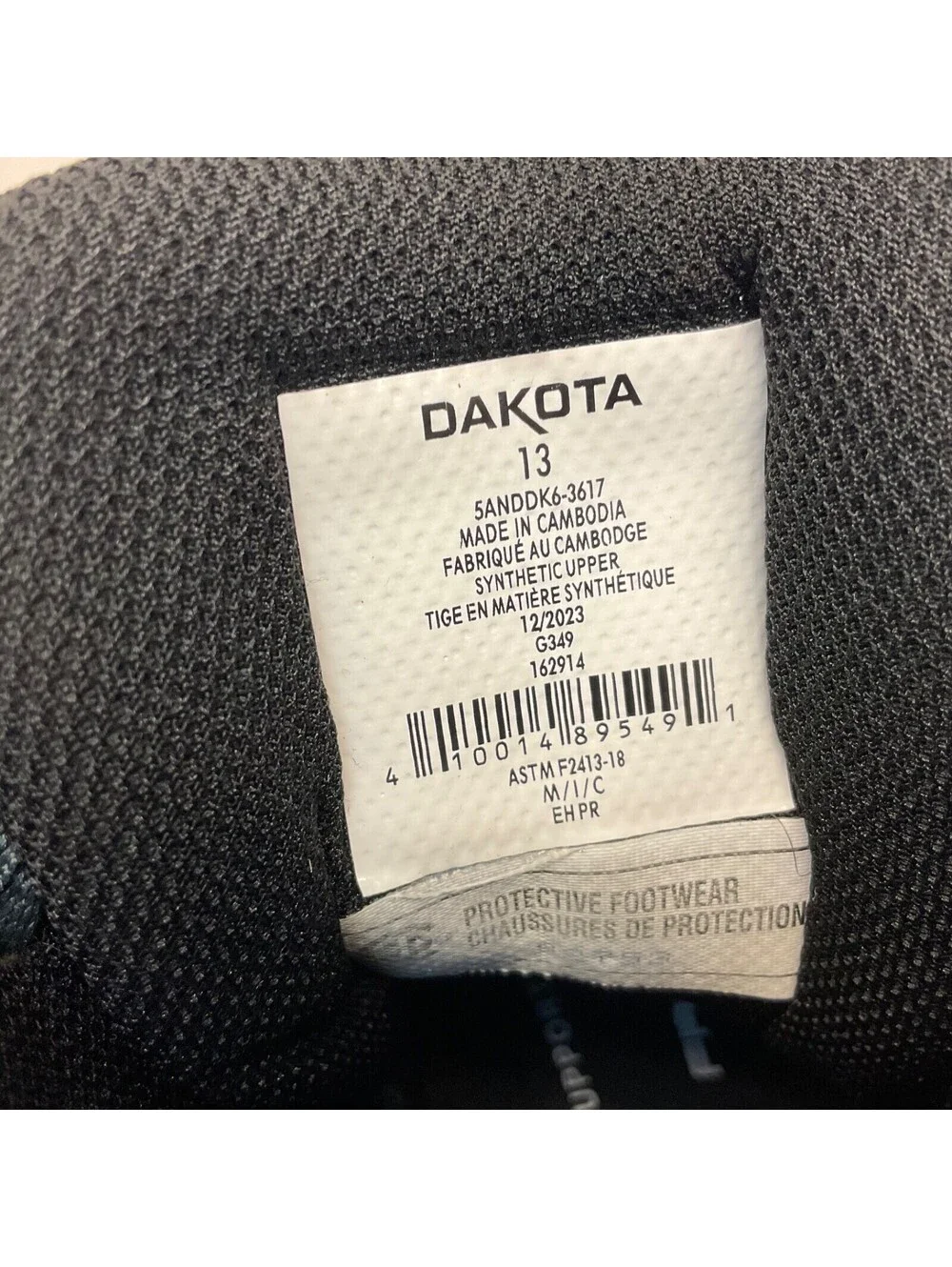 Dakota Men's 3617 Mid-Cut Quad Lite Steel Toe Steel Plate Shoes Black Size 13M